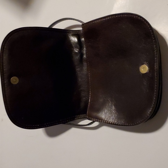 Vera Pelle Made In Italy Leather Dark Brown shoulder bag. Vintage - Picture 8 of 10